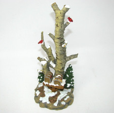 Dept 56 Snow Village #52631 BIRCH TREE CLUSTER Cardinals Mailboxes 8.5” Figurine