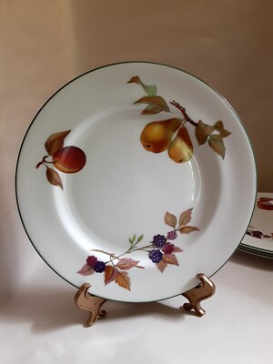 Royal Worcester Evesham Vale  8 1/4 Salad plate Lot-3 Made In England 