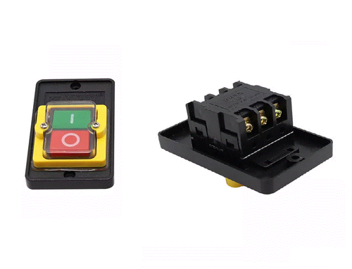 Red Green ON/OFF Push Button Drill Switch Motor AC 10A Waterproof KAO-5 ...