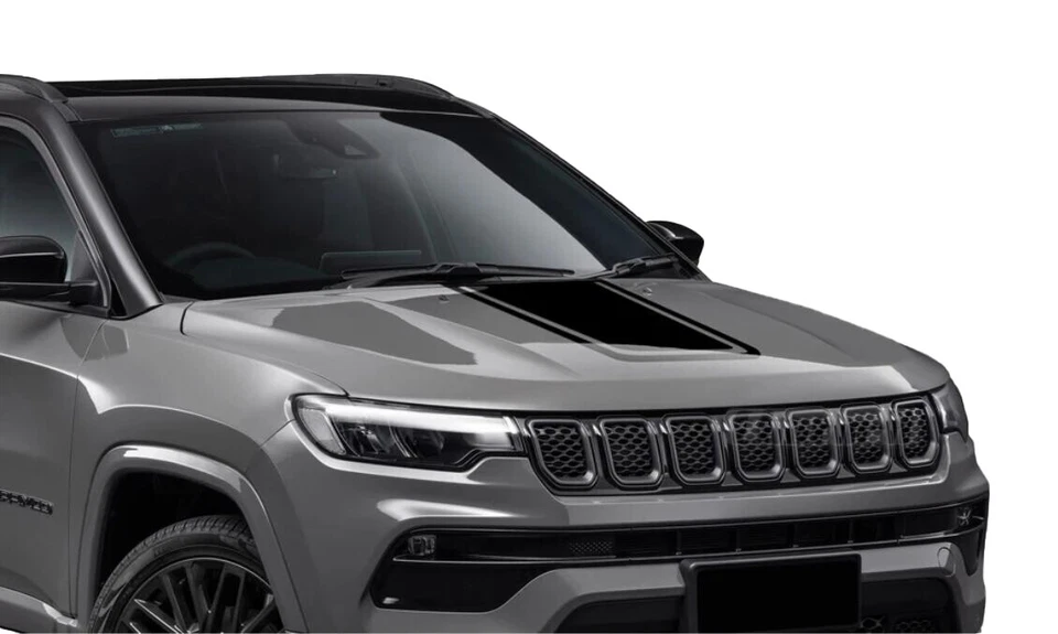 Car Hood Racing Stripe Sticker For Jeep Compass Bonnet Graphics Vinyl Decal - Image 4 of 4