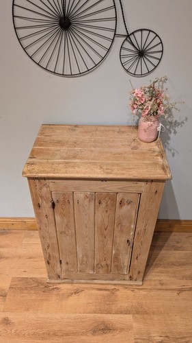 Antique Victorian Vintage Pine Sideboard Cupboard Cabinet Side Table - Picture 9 of 12
