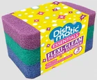 Dishmatic Flexi-Clean Silicone Scourers Reusable multi use Non Scratch Pack 3...