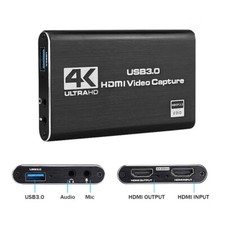 USB 3.0 4K Video Capture Card HDMI Loop-Out A...