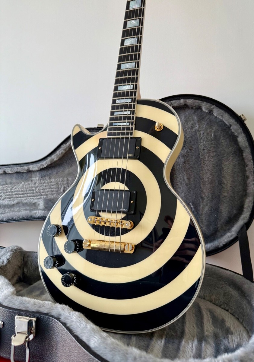 【バリ】超美品 ギブソン レスポールZakk Wylde Bullseye Platinum Gibson Custom Limited Run Zakk Wylde Bullseye Aged