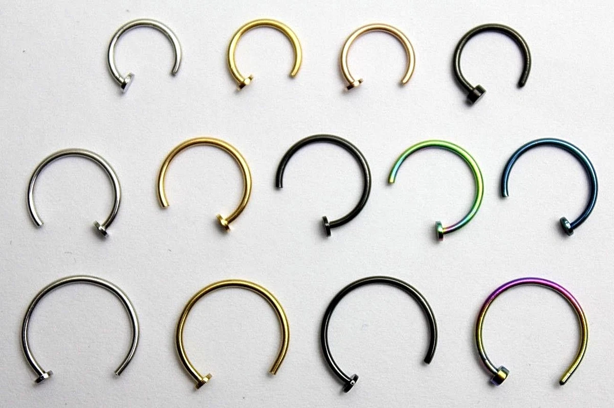 Women Nose Rings Medical Titanium Fake Septum Piercing Clip On Gold Body  Hoop | eBay