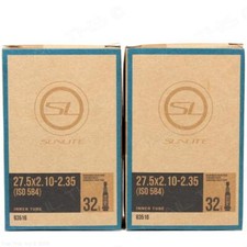 2 Sunlite 27.5 x 2.10"-2.35 Threaded 32mm Presta MTB Bike Inner Tubes Two-Pack