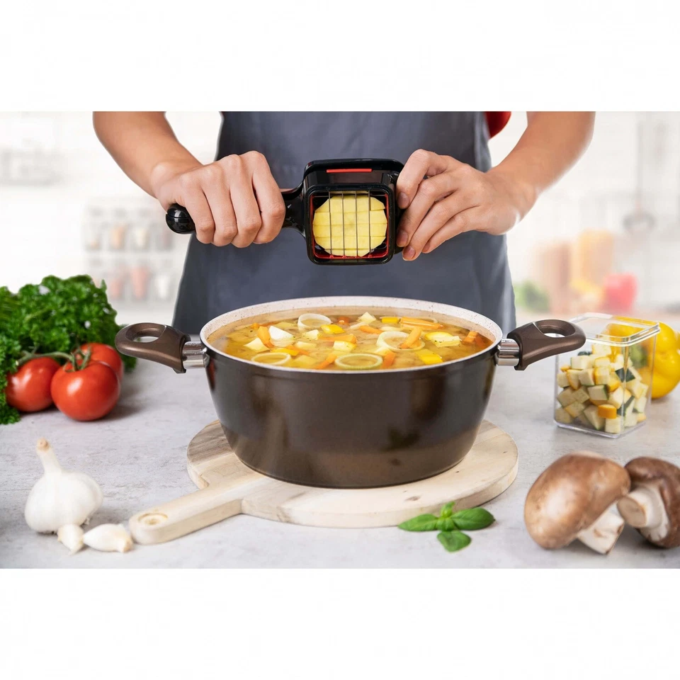 Genius Nicer Dicer Quick XXL Set 7-tlg Handformat Zwiebelschneider Zerkleinerer - Bild 3 von 4