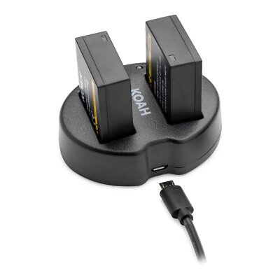 Koah Pro Fujifilm NP126S Two Pack Rechargeable Battery 1400mAh and Dual Charger