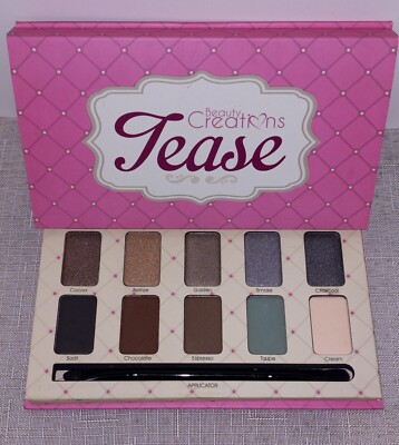 Eyeshadow Palette Tease Beauty Creations Smoke Taupe Express Applicator Mirror
