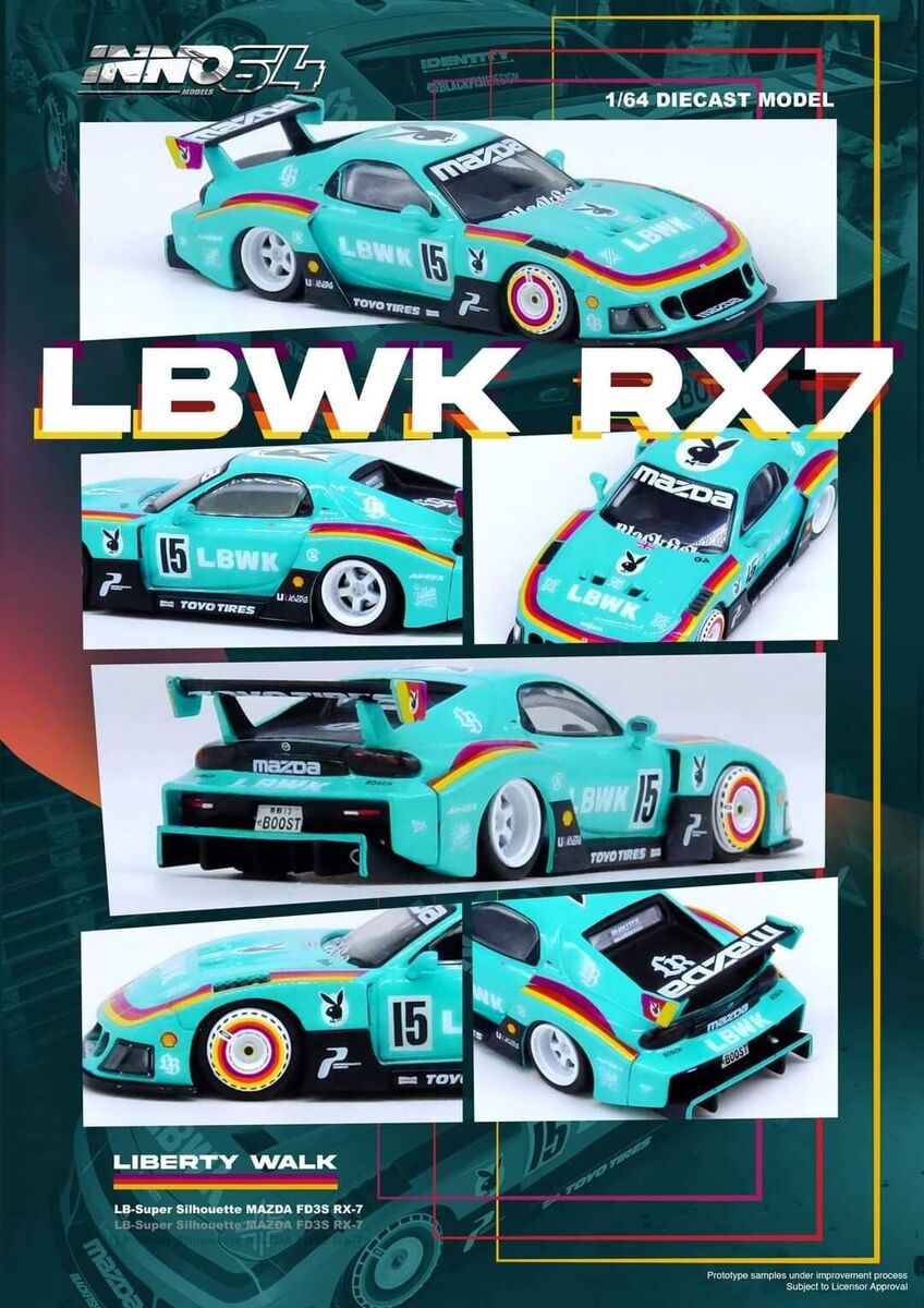 1:64 Inno64 Mazda RX-7 FD3S LB-Super Silhouette LBWK Hobby 1:64 Inno64 Mazda RX-7 FD3S LB-Super Silhouette LBWK Hobby