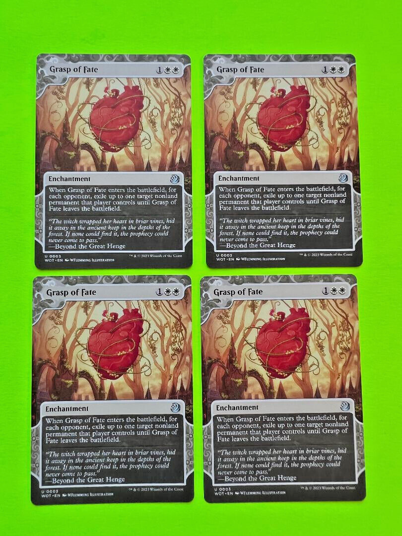MTG Wilds of Eldraine ( Grasp of Fate ) Extended Art Lot of 4 Cards | eBay