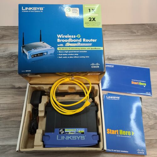 LINKSYS Wireless-G Broadband Router 2.4 Ghz WRT54GS V7 4-portowy przełącznik z pudełkiem