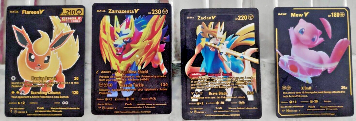 Pokemon Zamazenta V 230 HP Gold Foil Card 139/202