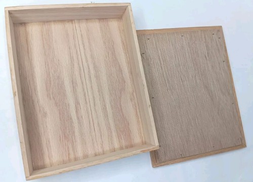 Dovetail Wood Trinket Jewelry Box - Tile Lid Insert by Stan Greene - Salmon Fish - Picture 7 of 7