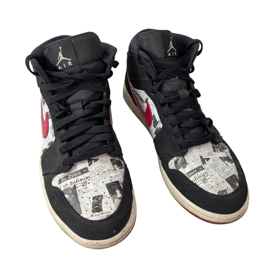 Jordan 1 SE Mid Newspaper Times for Sale | Authenticity Guaranteed