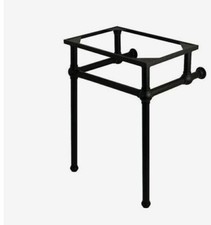 Signature Hardware Brass Connsole Stand for 24" Basin-Matte Black