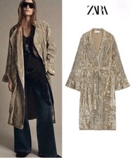 ZARA KIMONO TG M CAPPOTTO VELLUTO CON RICAMO LIMITED EDITION NUOVO 2903/248