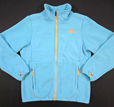 THE NORTH FACE DENALI POLARTEC FLEECE JACKET GIRLS XL FULL ZIP SKY BLUE