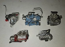 1960s 1/25 Model Car Engines Lot of 5 – Vintage Model Kit Parts - Lot F