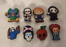 Lot Of 8 Horror Halloween Themed Shoe Charms Decoration For Crocs