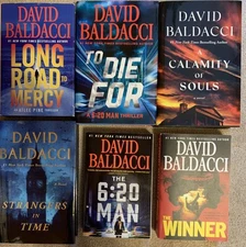 6 David Baldacci Books Purchased new-read by one reader