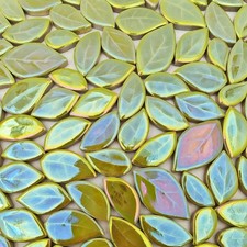 500g/1.1lb Leaf-Shaped Ceramic Mosaic Tiles,Ceramic Mosaic Pieces for Crafts,...