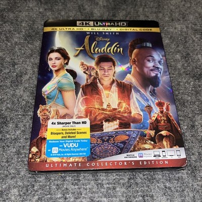 Aladdin 4K Ultra HD + Blu-Ray (2019, Disney) Live Action   New Sealed w/ Slip