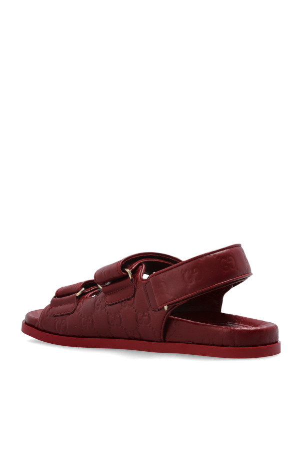 Gucci - Women - Monogram sandals - Burgundy thumbnail 5