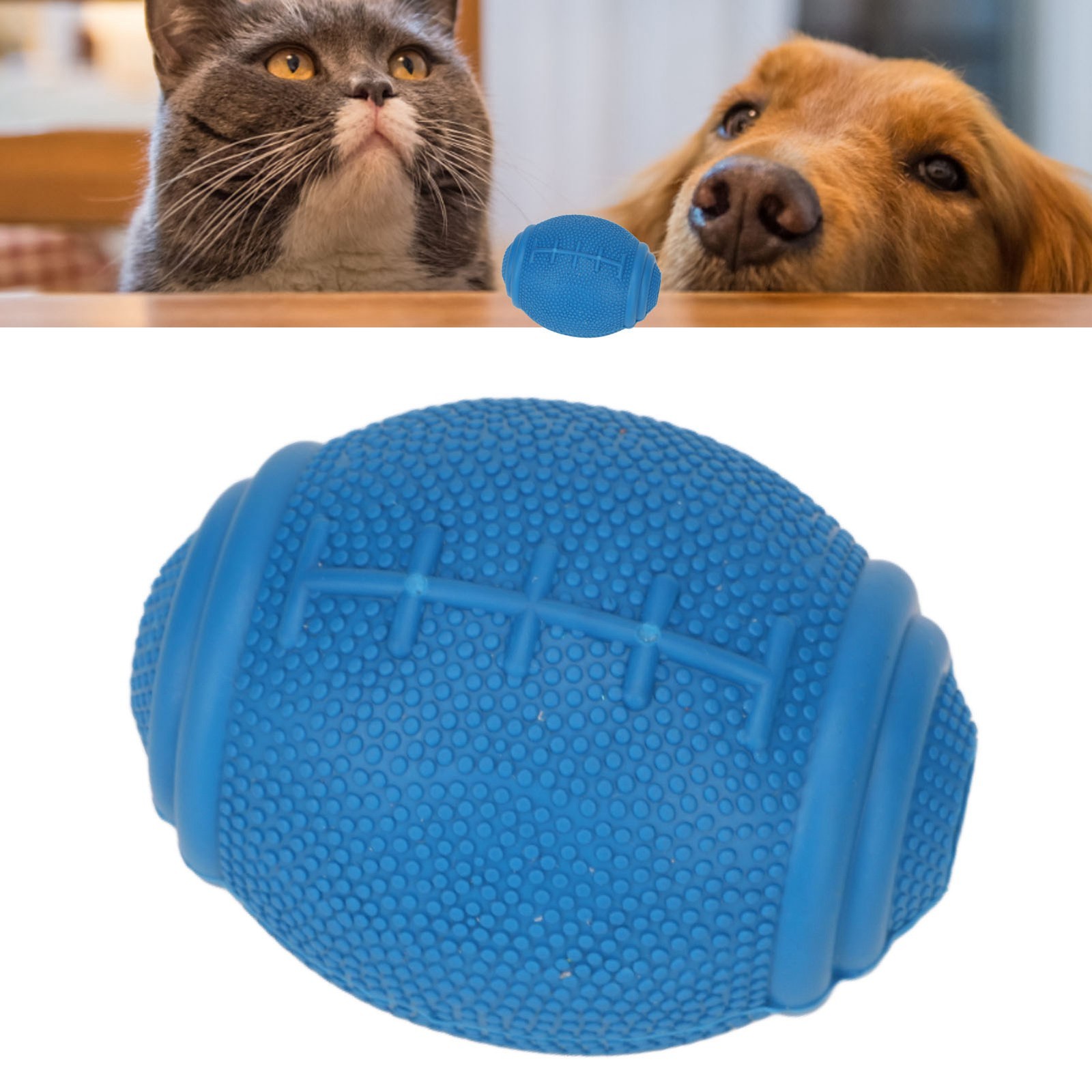 New Dog Rugby Toy Rubber Bite Resistant Teeth Grinding Reduce Boredom