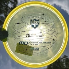 DISCMANIA 10 YEAR C-LINE MD3 Day Glo Bright Yellow 178g Disc Golf Midrange -NEW!