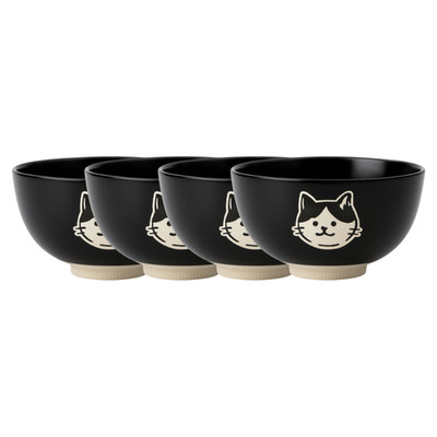 Starry Mart Black Cat Keramik Schüssel süß Kawaii Küche Reis Suppenschüssel Geschenk11,4 cm