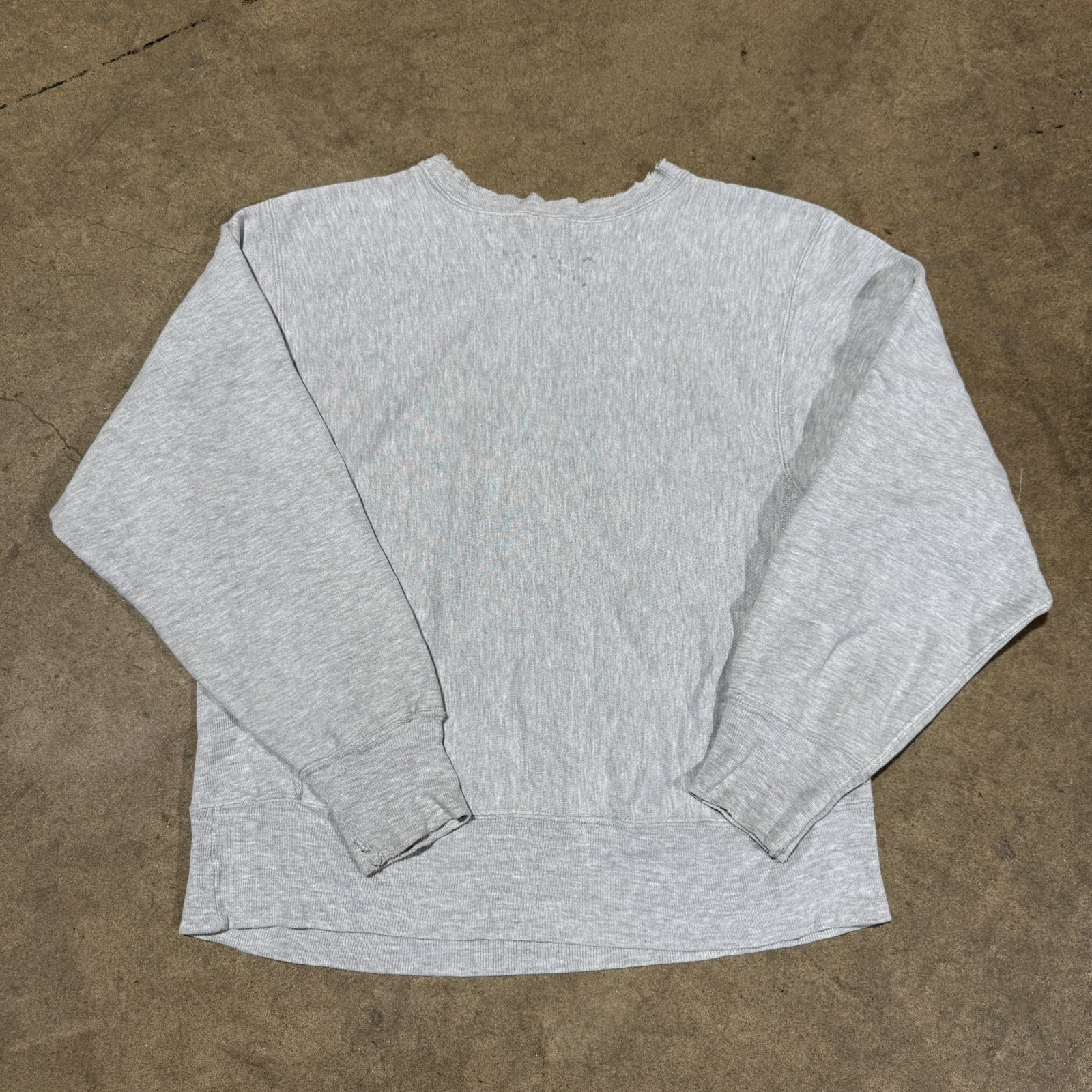 Vintage Champion 1970's Reverse Weave Sweatshirt Medium Gray Mens US Navy Grey image 9
