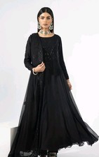 Pakistani Indian Long Maxie Black Medium Size