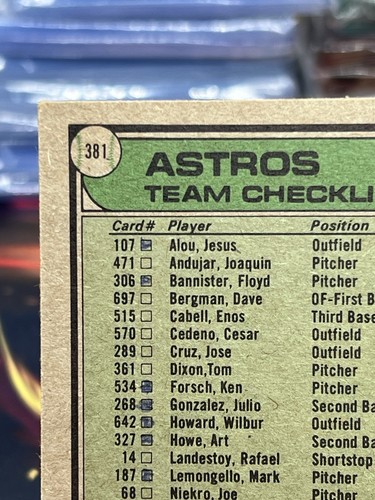 Houston Astros Houston Astros / Bill Virdon #381 Topps Baseball - Foto 9 di 13