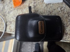 Canon Sure Shot 38mm Point Shoot 35mm Film Camera Black Vintage with Case