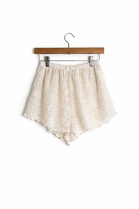 WeWoreWhat White Lace Boxer Shorts Size Small