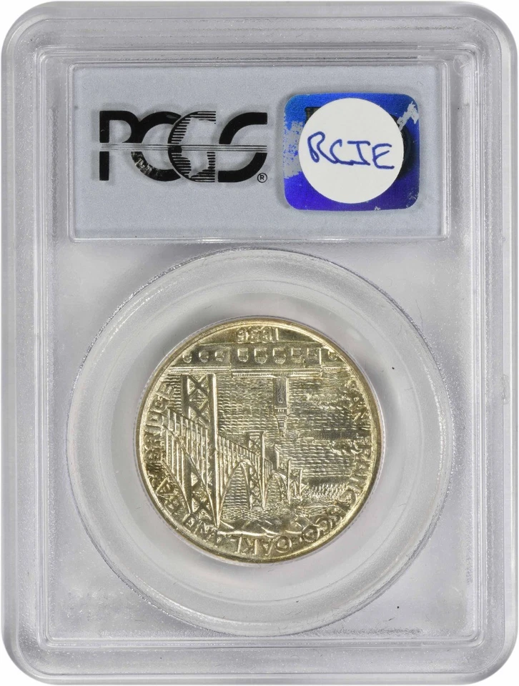 1936-S Bay Bridge Commemorative Silver Half MS64 PCGS - Image 2 of 4