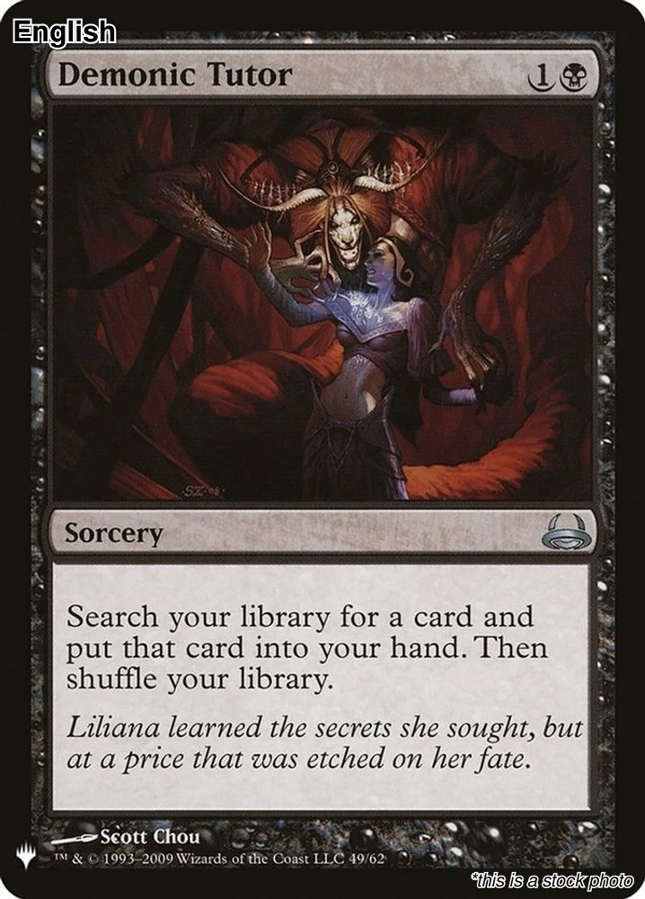 Demonic Tutor Magic: The Gathering Individual Trading Card Games