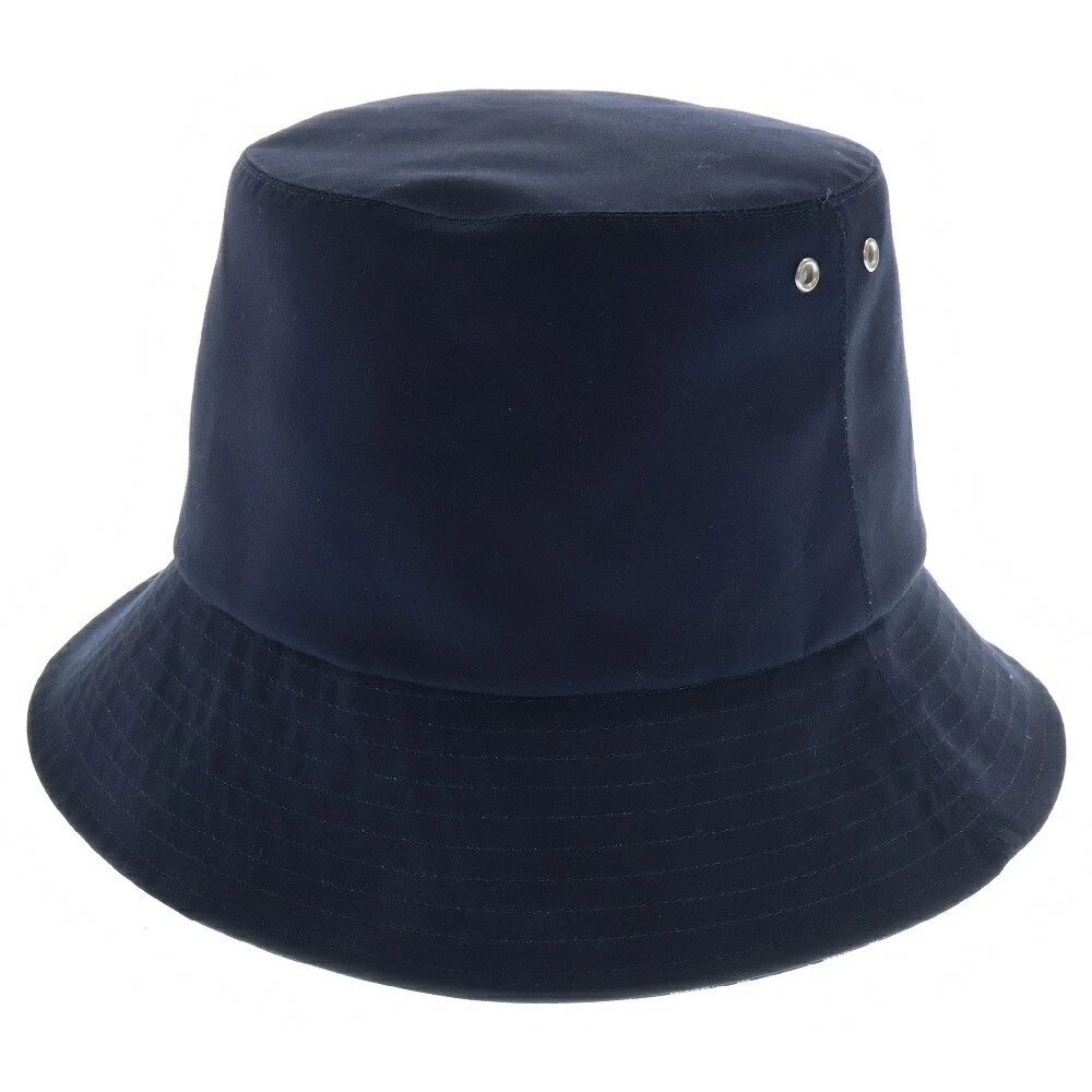 Chapeau seau oblique Christian Dior nylon marine femme état d'usage B