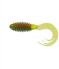 Big Bite Baits 2 in. Ring Triple Tip Grub Grub Green Weenie Fishing Lure 10 Pack