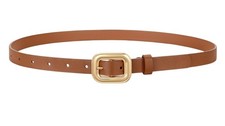 Women Skinny Leather Belt for Jeans Pants Dresses Fashion Ladies Thin Waist B...