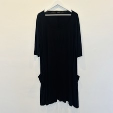 Yours Dress Womens Size 24 Black Pullover Long Sleeve Round Neck Pockets Casual