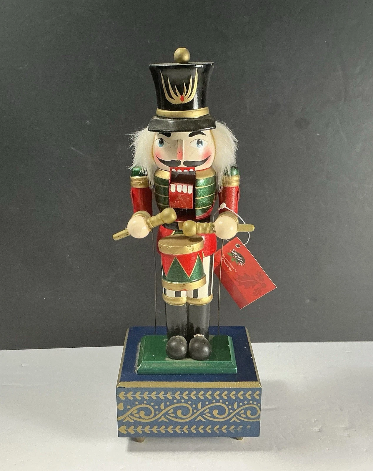 Animated Moving Wooden Musical Nutcracker - Little Drummer Boy Music Box