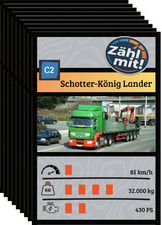 Trucks Quartett Kinder ab 3  Kartenspiel zählen lernen Download wie Top ASS