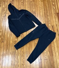 Nike Sportswear Tech Fleece Black Sweatsuit Hoodie Pants Men  s Size Medium/Large