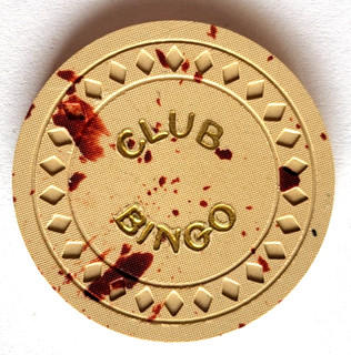 $100 Club Bingo "Red Splatter Marks" LAS VEGAS Casino Chip