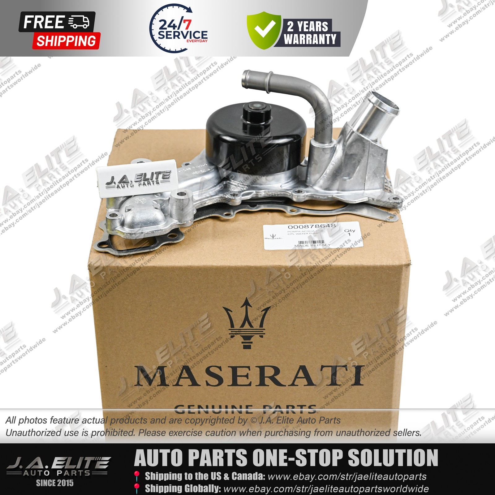 Genuine Water Pump fits Maserati Ghibli Levante Quattroporte 3.0L V6（ 2014+）