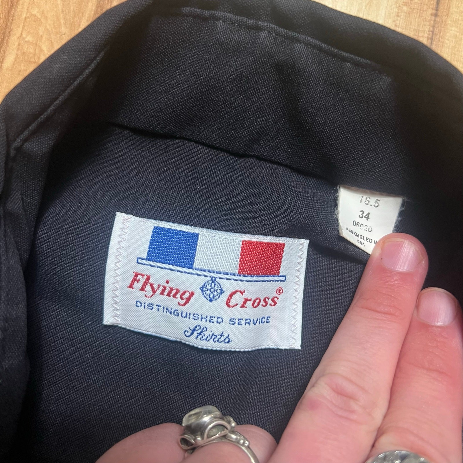 VINTAGE 70s Fire Department Button Up Size 34 Mens Patched Black Uniform