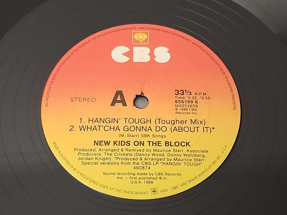 New Kids On The Block Hangin' Touch 12" Vinyl Single Australian Pressing Promo - Image 4 of 4