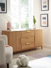 Carina Large Sideboard Oak | Living Room Storage | TV Media Unit with  Drawers